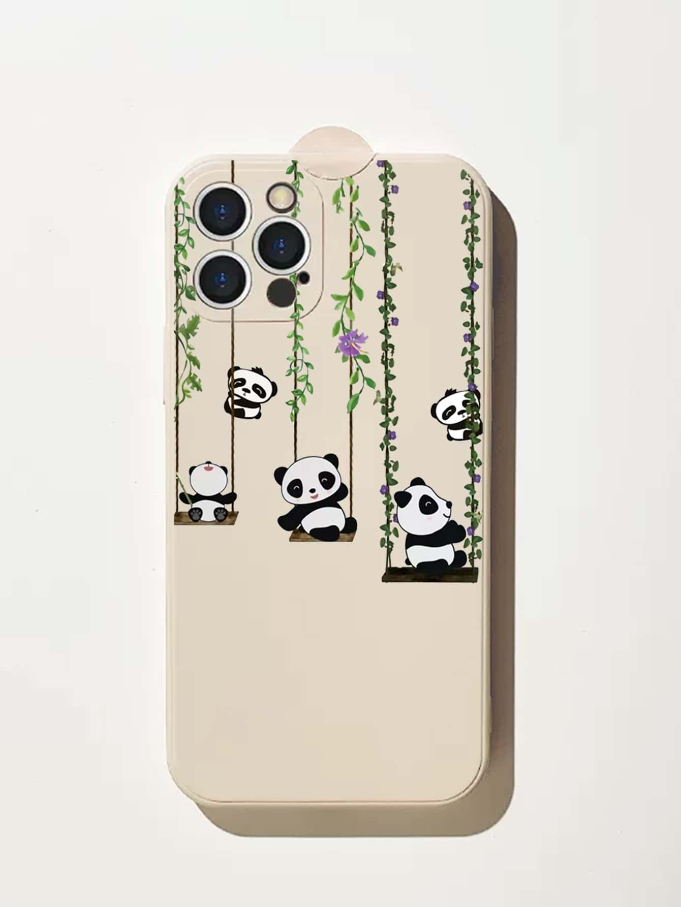 卡通熊貓手機殼，適用於iPhone 15 Pro Max/14/13/12/11 - 彩色 - 查看 1
