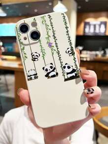 卡通熊貓手機殼，適用於iPhone 15 Pro Max/14/13/12/11 - 彩色 - 查看 3