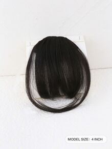 Clip In Front Synthetic Hair Bangs With Sideburns - Black - View 2