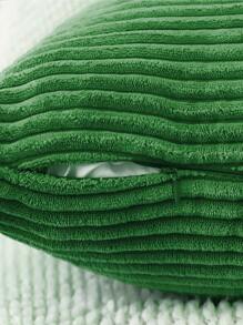 1pc Velvet Green Corduroy Pillowcase - Green - View 3