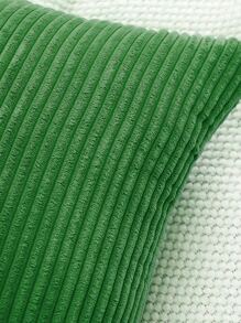 1pc Velvet Green Corduroy Pillowcase - Green - View 5