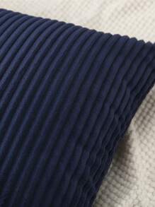 Vỏ Gối Sọc Ren Màu Xanh Đậm Không Có Chất Độn - Màu xanh hải quân - Xem 3