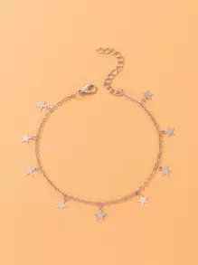 imoli Star Charm Anklet - Silver - View 5