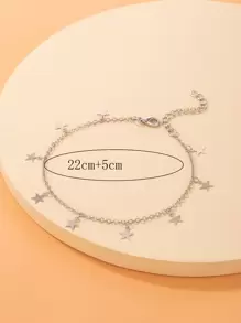 imoli Star Charm Anklet - Silver - View 6