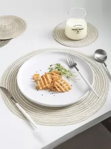 1 tấm lót tròn trơn - Màu be - Xem 5