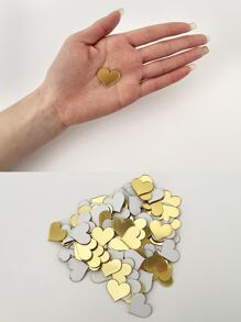 100入組心形鏡子牆貼