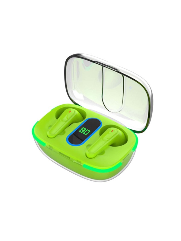 Passive Noise Cancelling HalfEar Touch Control LED Display Wireless Earbuds SHEIN USA