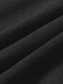 Baby Asymmetrical Neck Jumpsuit - Black - View 3