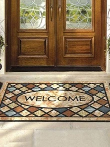 1pc Geometric & Letter Graphic Door Mat - Multicolor - View 3