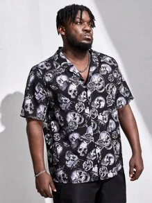 Manfinity Men Plus Skull Print Shirt - Multicolor - View 3