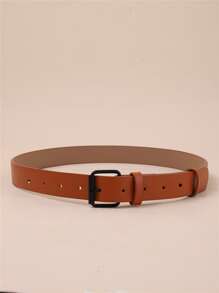 簡約風皮帶和打孔工具 - 棕色 - 查看 3