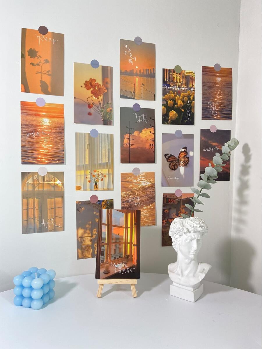 30 cái Bưu thiếp Hoa văn Phong cảnh - Nhiều màu - Xem 1