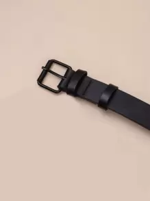 1 件女士黑色金属扣休闲腰带，适合夏季、秋季、万圣节等场合穿着 - 黑色 - 查看 5