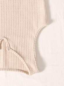 Plaid Print Notched Neckline Tie Waist PJ Set - Black - View 4