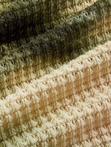 ROMWE PUNK Fishnet Insert Tie Dye Halter Neck Bodycon Dress Without Gloves - Multicolor - View 3