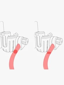 1pc Baby Multifunction Stroller Cup Holder - Black - View 3