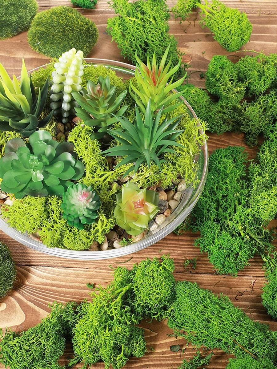 Corredor De Mesa De Musgo Artificial, Decoración De Mesa De Planta Falsa De Follaje Verde Para Fiesta, Boda, Cumpleaños, Cena, Baby Shower Y Temas Deportivos - Verde - Ver 1