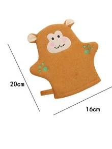 1 cái Găng tay tạo bọt tắm thiết kế ngẫu nhiên cho gà và khỉ - Nhiều màu - Xem 2