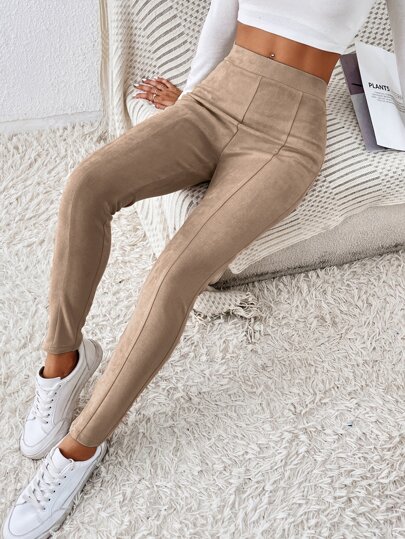 SHEIN Essnce 素色高腰緊身打底褲