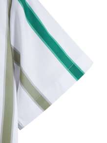 Manfinity Men Vertical Striped Shirt Without Tee - White - View 3