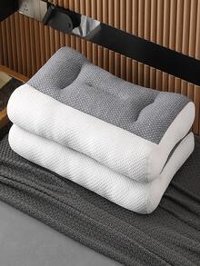 1 pieza Almohada de ropa de cama de dos tonos - Blanco - Ver 5