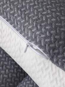 1 pieza Almohada de ropa de cama de dos tonos - Blanco - Ver 6