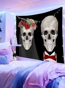 Tapiz estampado de cráneo - Multicolor - Ver 6