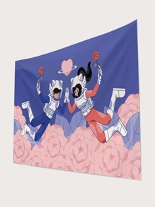 Cartoon Graphic Tapestry - Multicolor - View 2