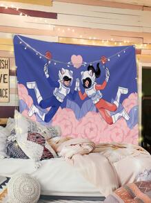 Cartoon Graphic Tapestry - Multicolor - View 6