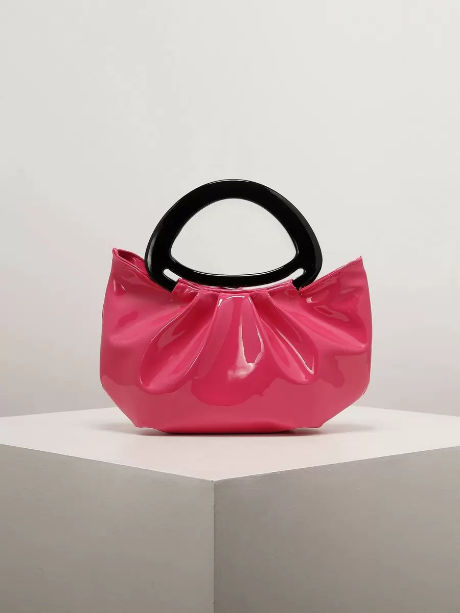 Bolso con fruncido minimalista - Rosa Fucsia - Ver 1