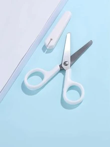 1 件/6 件白色手柄手动剪刀，带保护套 返校,返校,学校用品 - 白色 - 查看 4