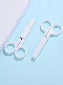 1 件/6 件白色手柄手动剪刀，带保护套 返校,返校,学校用品 - 白色 - 查看 6