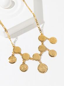 vòng cổ quyến rũ tròn - Vàng - Xem 2