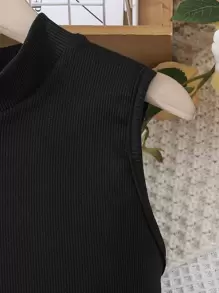 青少女小伢圓領背心與紙袋腰帶短褲 - 彩色 - 查看 6