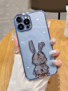 Funda para móvil con con diseño de conejo Soporte - Azul - Ver 1