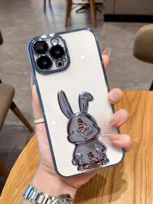 Funda para móvil con con diseño de conejo Soporte - Azul - Ver 2