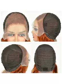 Transparent Lace Ginger Orange Body Wave 13 X 4 Lace Frontal Wigs #350 Copper Color Pre-Plucked Natural Hairline Lace Remy Hair Human Hair Top Quality Wigs For Women - S333 - View 7