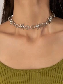 imoli 荆棘装饰项链 - 銀色 - 查看 2