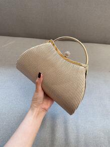 Moonlit EveBag Glamorous Glitter Bling, Sequin, Luxury, Shiny Glitter Rhinestone Decor Chain Ruched Bag Evening Bag, Dinner Bag Ruched For Party Girl, Woman, Bride Perfect For Party, Wedding, Prom, Dinner/Banquet, For Suitable For Matching With Black Dress,Formal Dresses,Sexy Dress, Evening Gown,Prom Dress, Clutch Bag For Wedding, Party Bags,Perfect For Party Wedding Prom Dinner/Banquet Matching With Holiday Party Dress Evening Dress & Sequin Dress