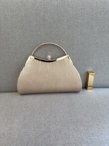 Moonlit EveBag Glamorous Glitter Bling, Sequin, Luxury, Shiny Glitter Rhinestone Decor Chain Ruched Bag Evening Bag, Dinner Bag Ruched For Party Girl, Woman, Bride Perfect For Party, Wedding, Prom, Dinner/Banquet, For Suitable For Matching With Black Dress,Formal Dresses,Sexy Dress, Evening Gown,Prom Dress, Clutch Bag For Wedding, Party Bags,Perfect For Party Wedding Prom Dinner/Banquet Matching With Holiday Party Dress Evening Dress & Sequin Dress