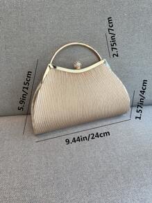 Moonlit EveBag Glamorous Glitter Bling, Sequin, Luxury, Shiny Glitter Rhinestone Decor Chain Ruched Bag Evening Bag, Dinner Bag Ruched For Party Girl, Woman, Bride Perfect For Party, Wedding, Prom, Dinner/Banquet, For Suitable For Matching With Black Dress,Formal Dresses,Sexy Dress, Evening Gown,Prom Dress, Clutch Bag For Wedding, Party Bags,Perfect For Party Wedding Prom Dinner/Banquet Matching With Holiday Party Dress Evening Dress & Sequin Dress