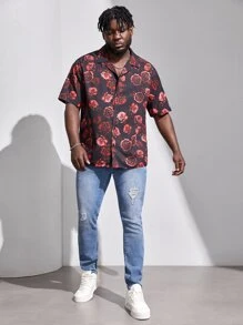 GENTILAND Men Plus Ripped Skinny Jeans - Light Wash - View 3