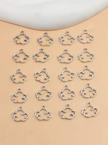 20 件合金雲朵 DIY 吊墜 - 銀色 - 查看 1