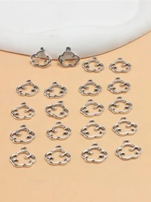 20 件合金雲朵 DIY 吊墜 - 銀色 - 查看 2