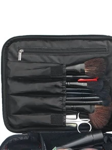 1 pieza Bolsa de maquillaje multifuncional portátil de doble capa con forma de rombo y gran capacidad, impermeable, para almacenamiento de maquillaje y decoración de habitaciones, bolsas, bolsa de maquillaje, tocador, viaje, bolsa de maquillaje, artículos de viaje, organizador, almacenamiento, artículos de viaje esenciales, organizador de maquillaje, bolsas de maquillaje, bolsa de aseo, organizador de escritorio, bolsa de cosméticos, bolsa de maquillaje, organizador de maquillaje, accesorios de tocador, bolsa de maquillaje, bolsas de maquillaje, bolsa de maquillaje, bolsa de maquillaje, bolsas de maquillaje, bolsa de cosméticos, organizador de maquillaje, viaje, bolsa de maquillaje, bolsa, tocador, bolsa de maquillaje, artículos de viaje esenciales, bolsa, accesorios de tocador, bolsa de maquillaje pequeña - Negro - Ver 6