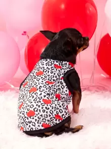 1 pieza Tank de mascota con estampado de leopardo - Multicolor - Ver 2