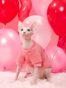 Cartoon Pig Print Pet Sweatshirt - Multicolor - View 4