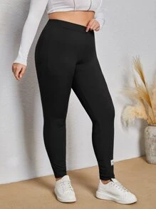 CovetEZ Quần lót kích thước lớn Đắp vá Lá thư Giải trí - màu đen - Xem 3