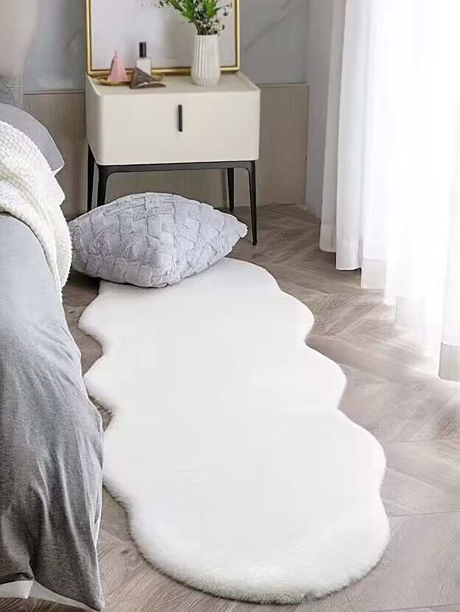 Solid Plush Rug ,Room Decor - White - View 1