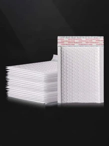 10入组/批氣泡信封袋白色氣泡聚乙烯郵寄袋自封郵寄袋用於雜誌內襯郵寄袋軟墊信封 - 白色 - 查看 4